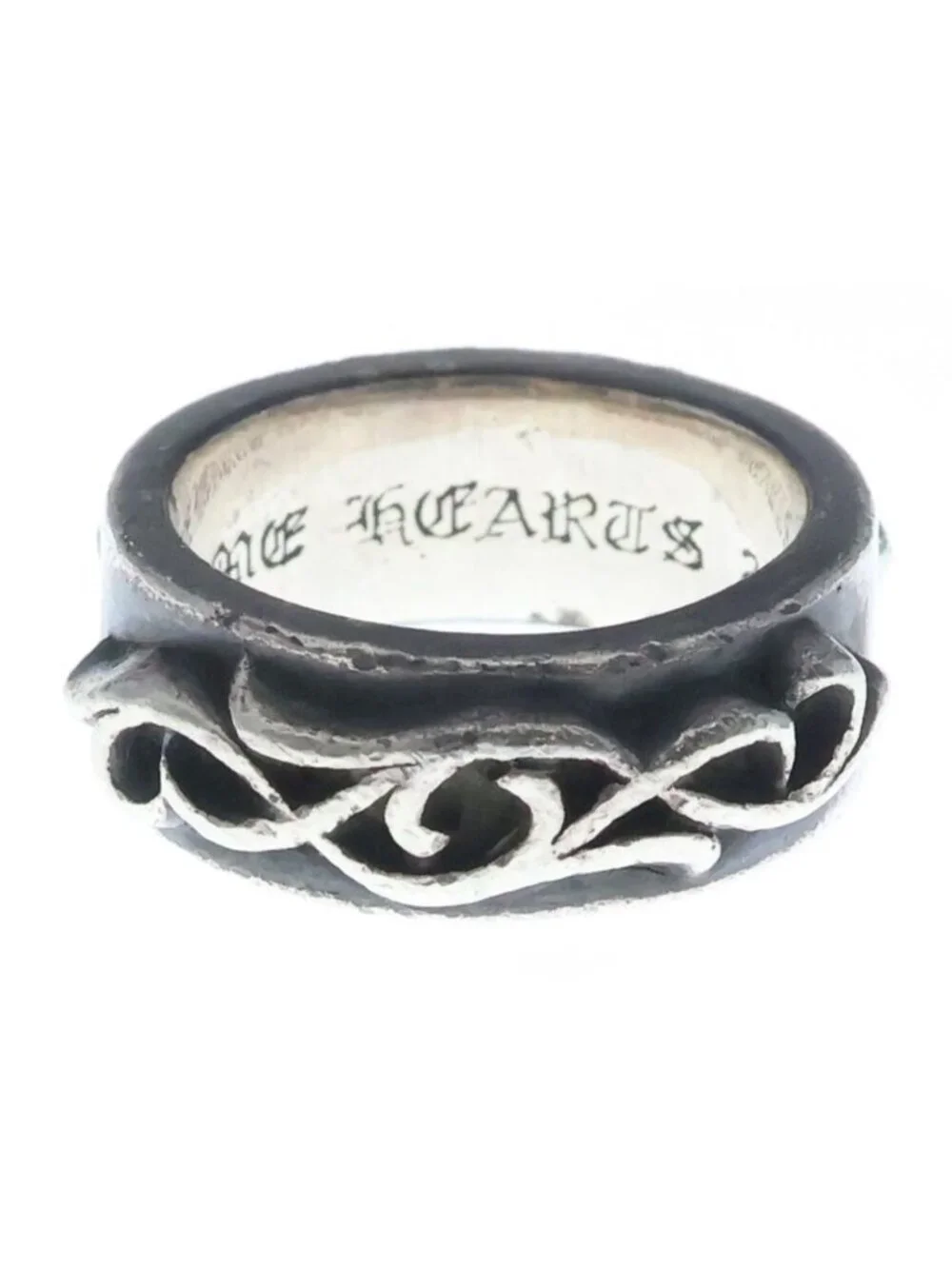 Chrome Hearts Dbl Narrow Vine Band Double Ring Silver